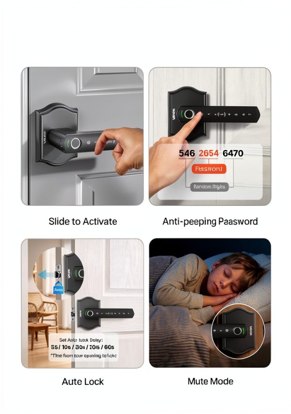 VEVOR Fingerprint Door Lock Keyless Entry Biometric Home-4