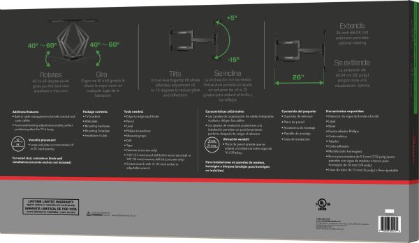 Rocketfish Full Motion TV Wall Mount Extends 26 Inch-10