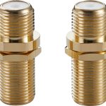 Rocketfish Coaxial Cable Couplers 2 Pack Gold Connectors-0