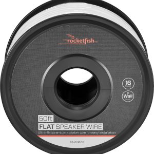 Rocketfish 16 Gauge CL2 In Wall Speaker Wire 50ft Flat-0