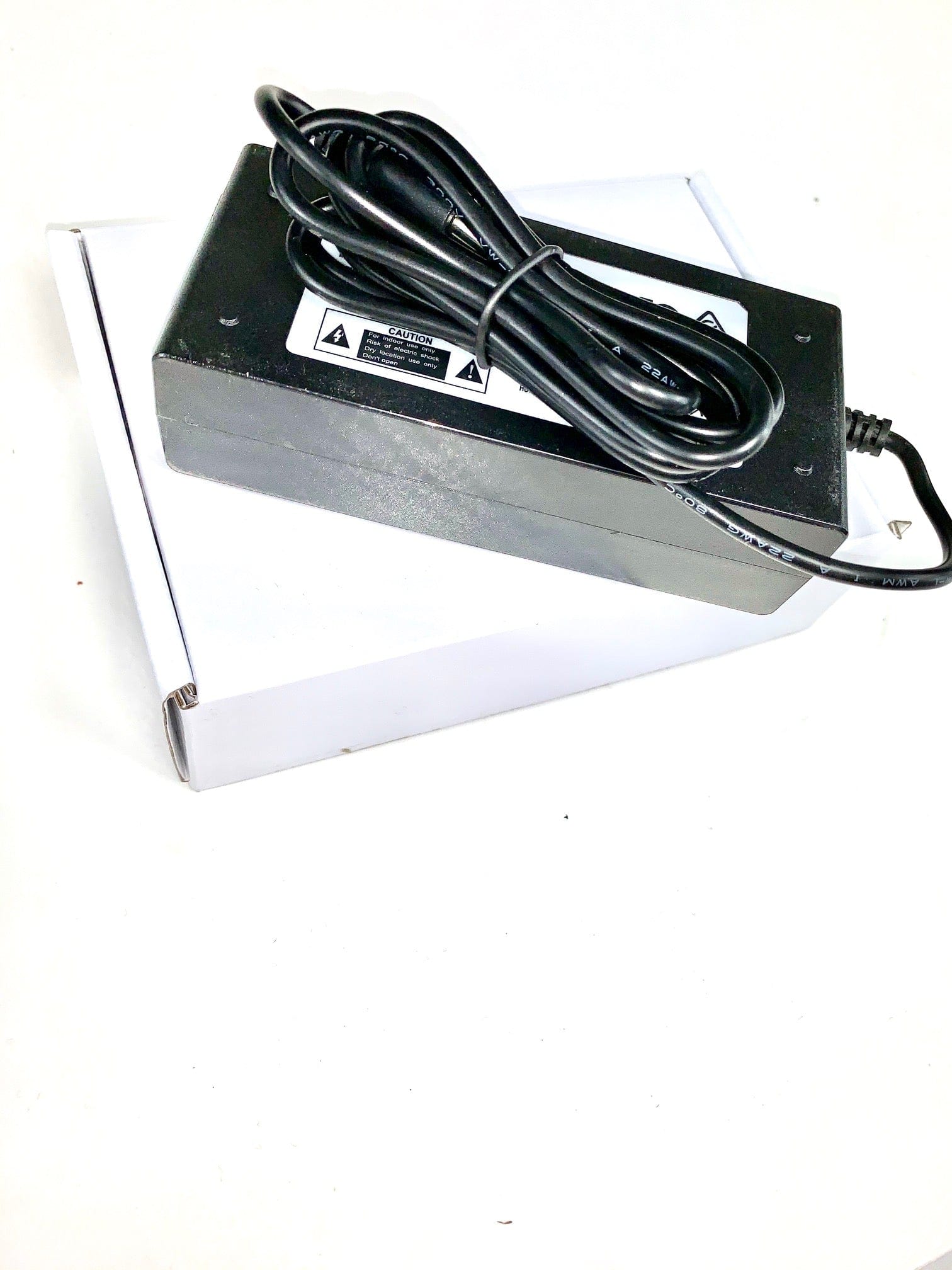 Installing LG Electronics 25UM57 Power Cable Replacement Wall Supply on a wooden desk