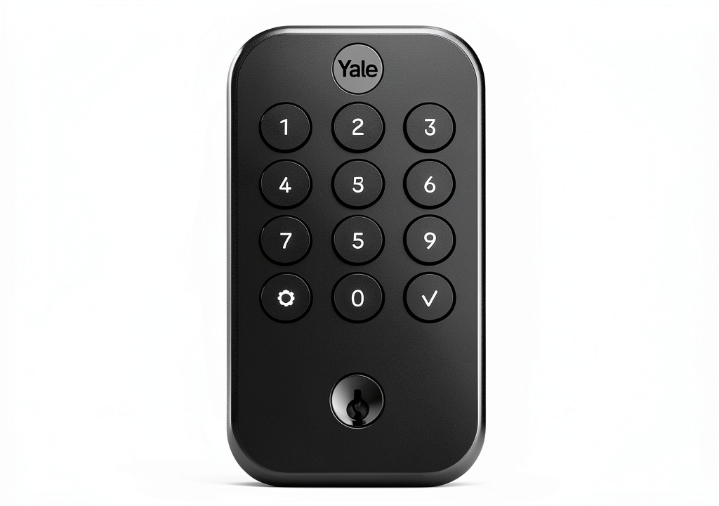 Yale Assure Lock 2 Smart Lock Wi Fi Deadbolt Keypad installed on modern front door