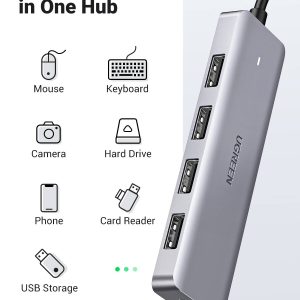 UGREEN 4-Port USB 3.0 Hub High-Speed Data Transfer Compact-1