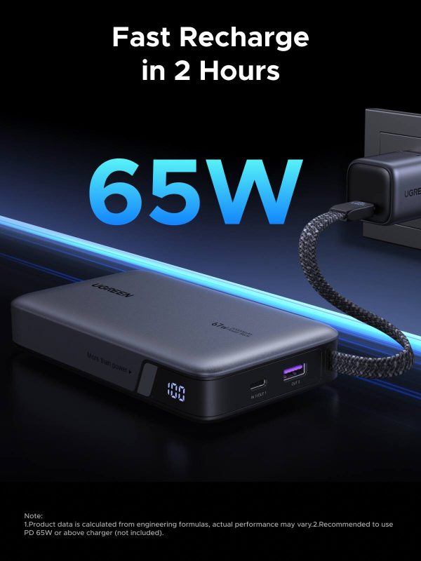 UGREEN 67W Laptop Power Bank 20000mAh Fast Charging Travel-5