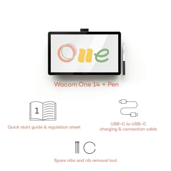 Wacom One 14 Pen Display Drawing Tablet IPS Full HD-7