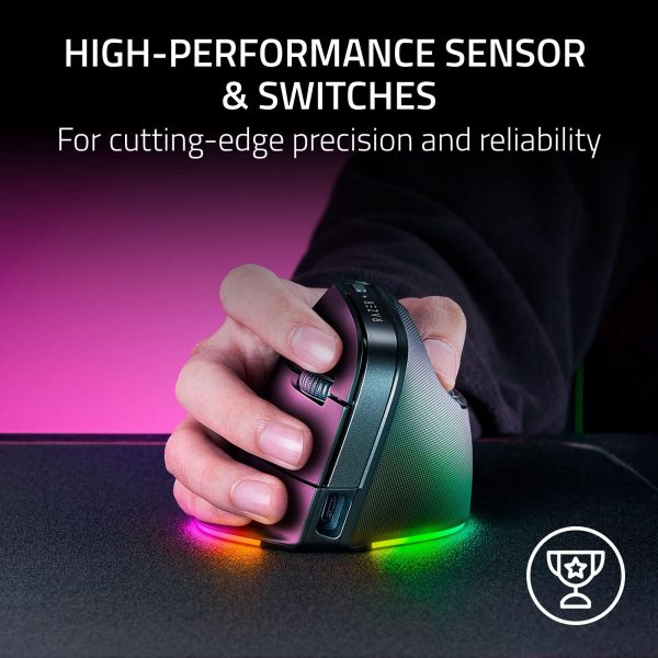 Razer Pro Click V2 Wireless Ergonomic Gaming Mouse Black-6
