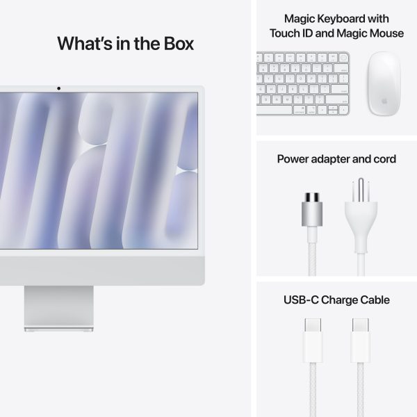 Apple iMac 24 inch M4 chip All in One Desktop Silver-8