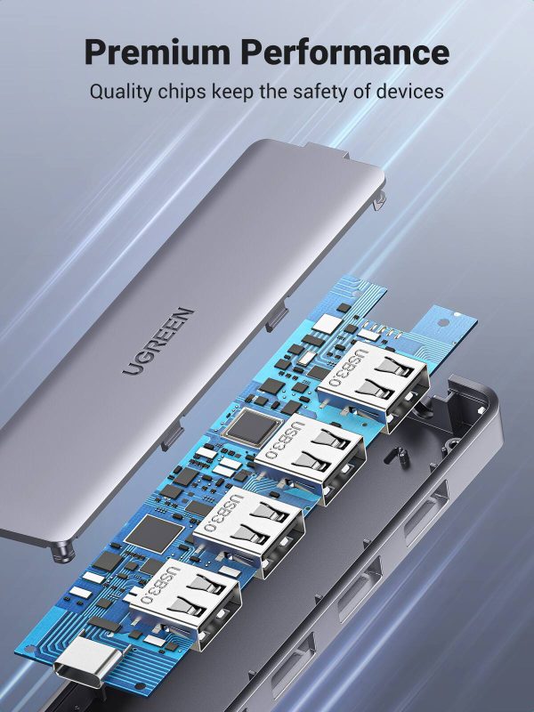 UGREEN 4-Port USB 3.0 Hub High-Speed Data Transfer Compact-4
