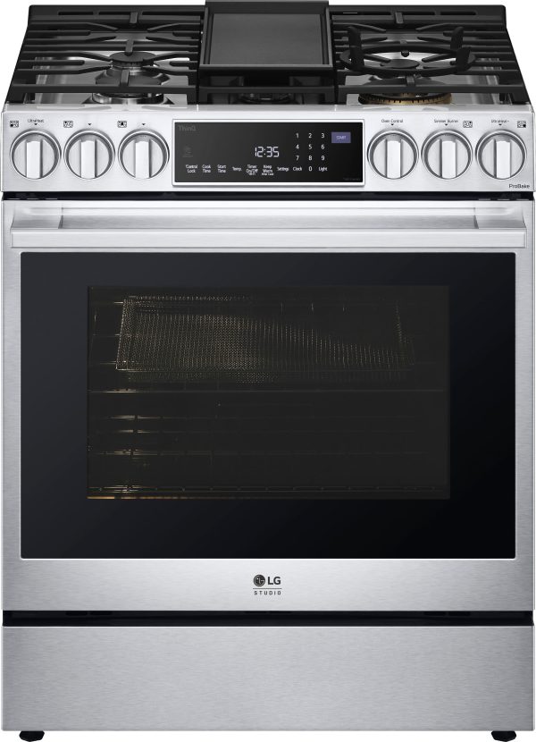 LG STUDIO Smart Slide In Dual Fuel Range EasyClean-0