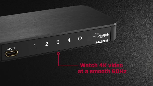 Rocketfish HDMI Switch 4 Port 4K 60Hz Device Selector-2