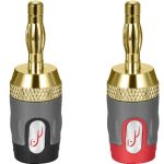 Rocketfish 24k Gold Plated Toolless Speaker Banana Plugs-0