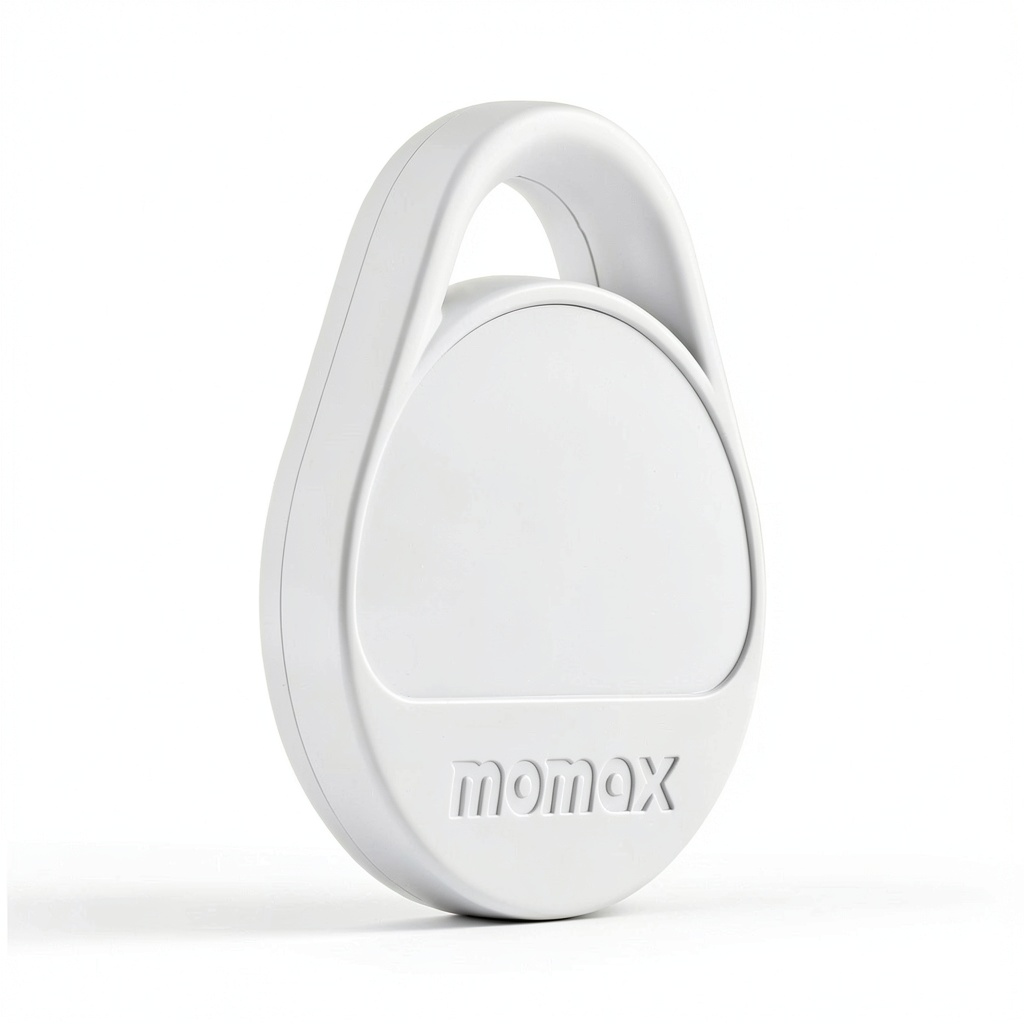 Momax Pinpop² Lite attached to a set of keys showing compact design
