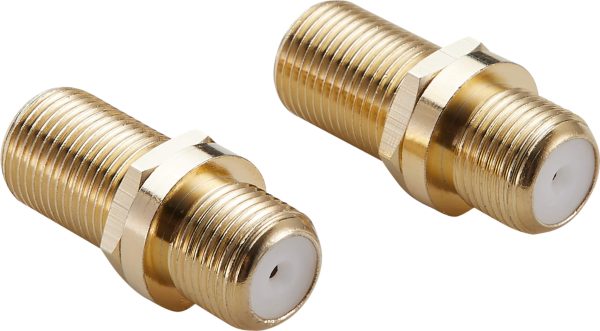 Rocketfish Coaxial Cable Couplers 2 Pack Gold Connectors-2