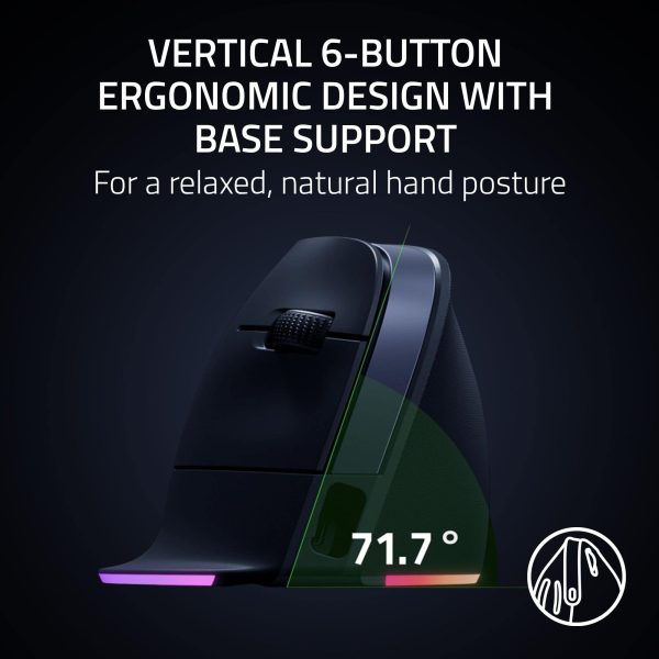 Razer Pro Click V2 Wireless Ergonomic Gaming Mouse Black-1