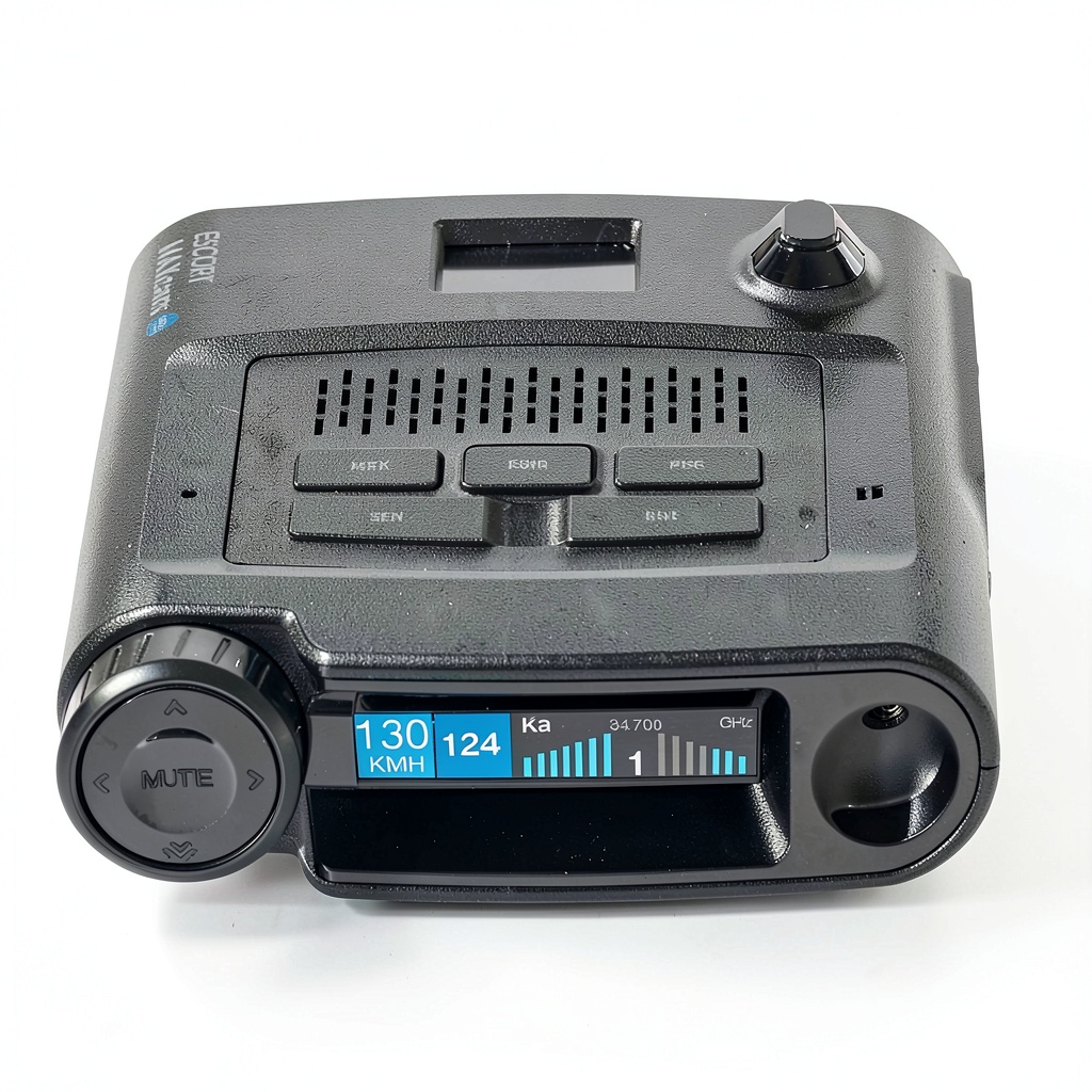 Escort MAXcam 360c mounted on a car windshield, showing CarPlay overlay