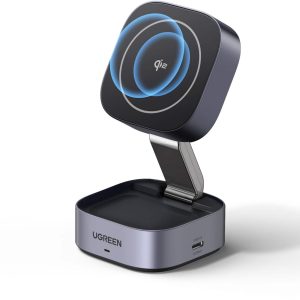 UGREEN 2-in-1 Magnetic Wireless Charger Qi2 Certified 15W-0