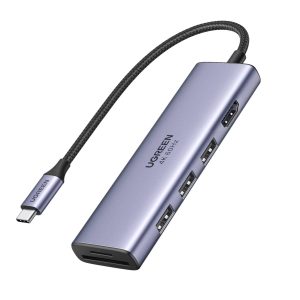 UGREEN USB C Hub 6 in 1 Aluminum 4K HDMI SD Card Reader-0