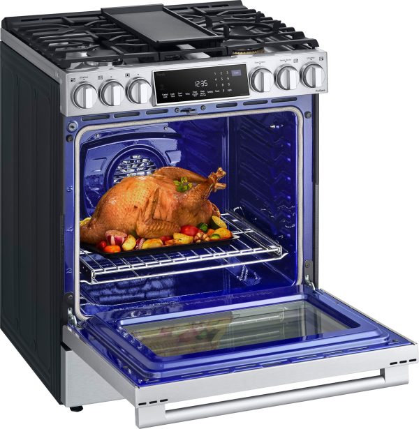 LG STUDIO Smart Slide In Dual Fuel Range EasyClean-15